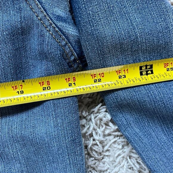 MENS RING OF FIRE PATCHED DISTRESSED DENIM JEAN JACKET SIZE L - Picture 8 of 12